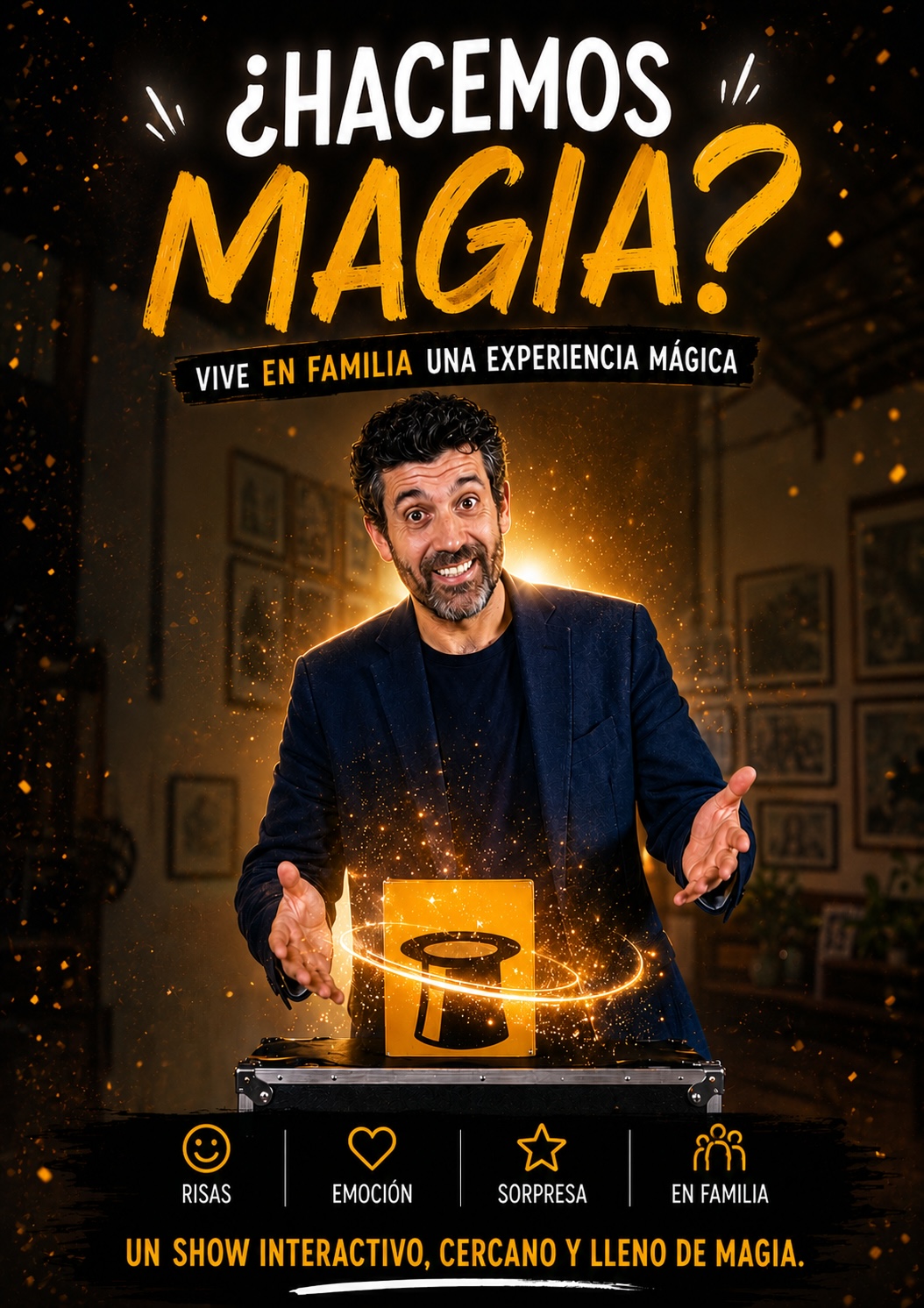 Mago para comuniones, colegios y eventos en Valencia -Espectáculo de magia familiar de Óscar Lozano